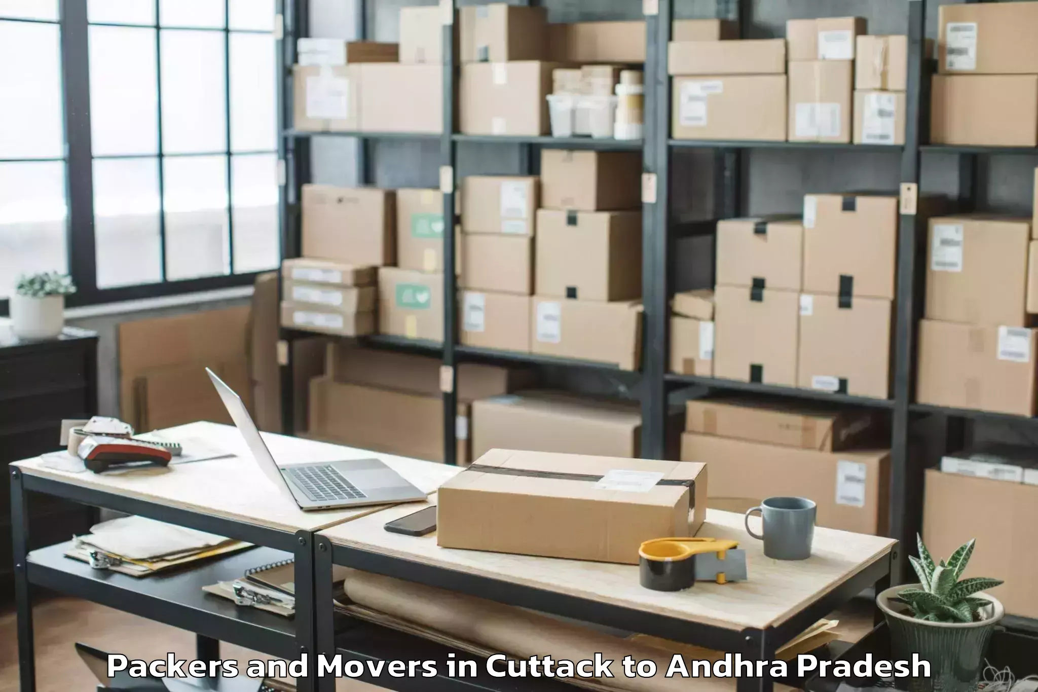 Professional Cuttack to Simhadri Puram Packers And Movers